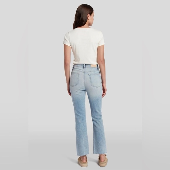 7FAM HW Slim Kick Luxe Vintage Love Soul with Distressed Hem - Picture 2 of 9